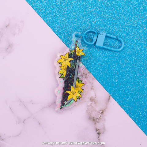 Fantasy Sword Holographic Keychain