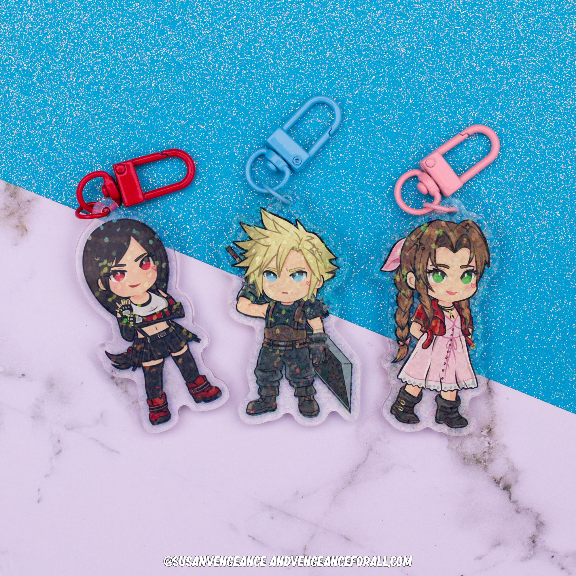 Fantasy Heroes Holographic Keychains