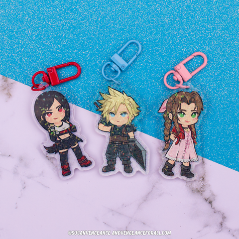 Fantasy Heroes Holographic Keychains