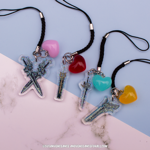 Chocobro Weapon Phone Charms