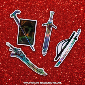 Demon Weapons Holographic Vinyl Stickers