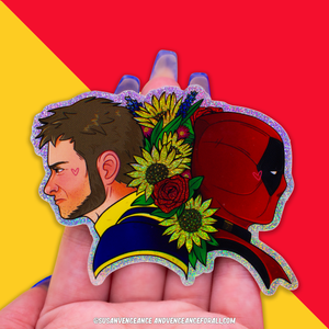 DP x Wolvie Flower Glitter Vinyl Stickers