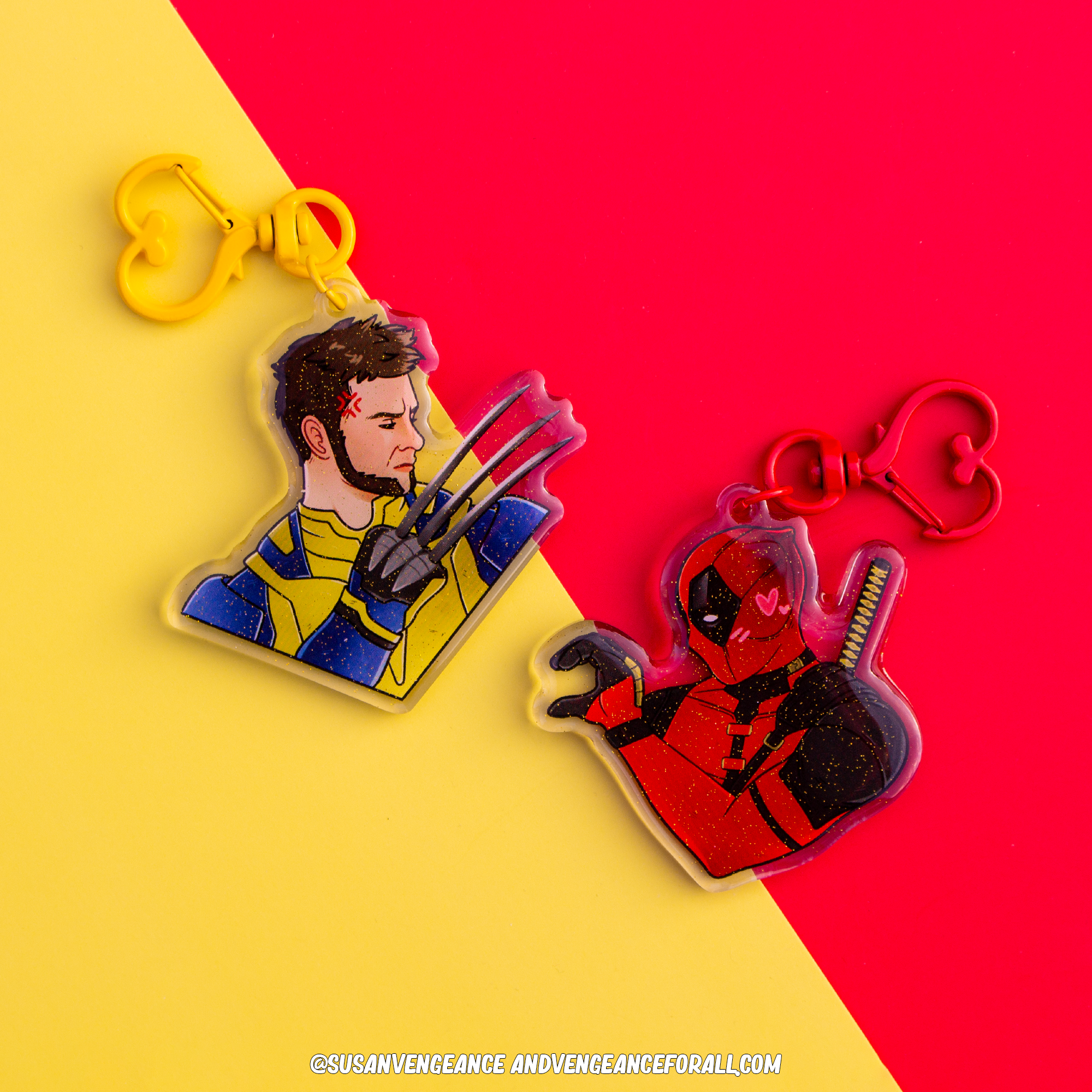 DP x Wolvie Set Glitter Keychains