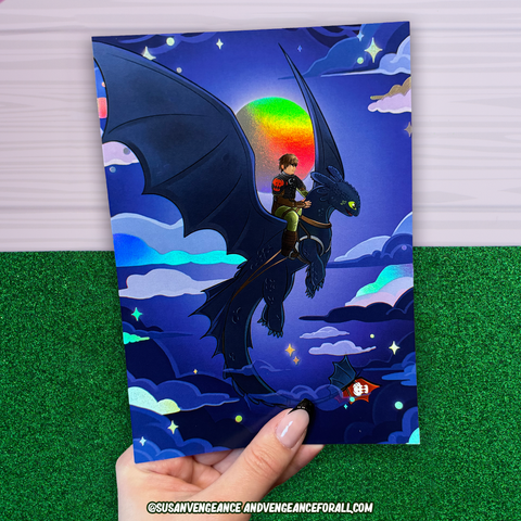 Dragon Ride Holographic Foil Print