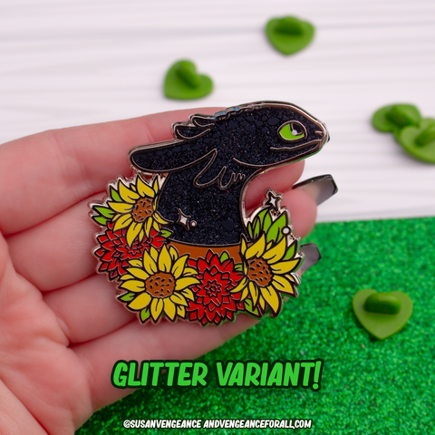 Black Dragon Glitter Variant Jumbo Pin