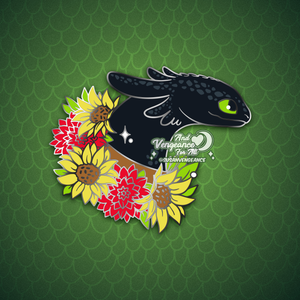 Black Dragon Jumbo Pin PREORDER + FREE STICKER