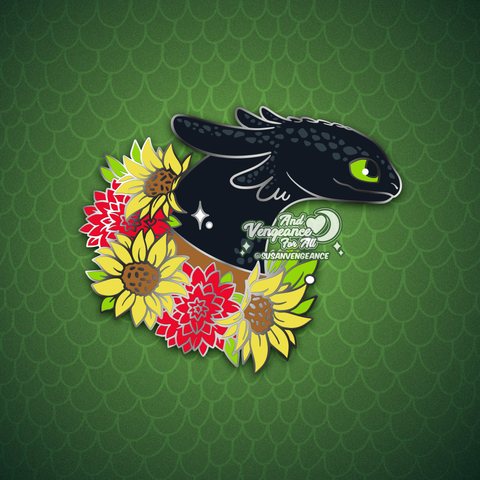 Black Dragon Jumbo Pin PREORDER + FREE STICKER