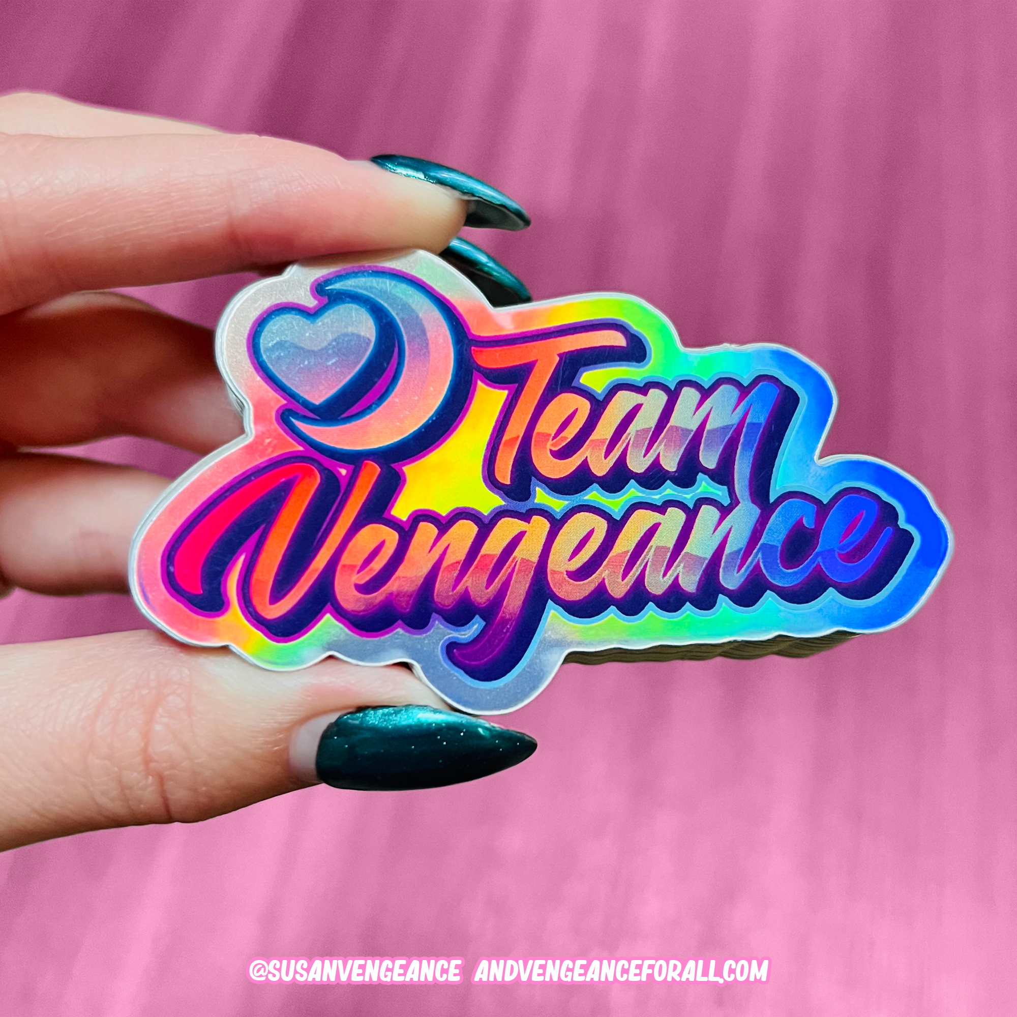 Team Vengeance Holographic Vinyl Stickers